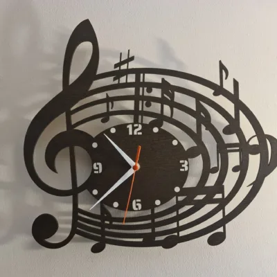 Zidni sat "Muzika i note"