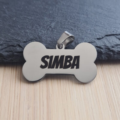 Privezak za pse Koska Inox Natpis Simba