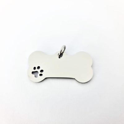 Privezak za pse „Koska sa šapicom“ – Rose Gold