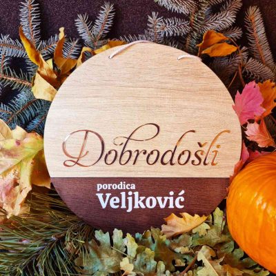 Tabla za vrata „Dobrodošli“